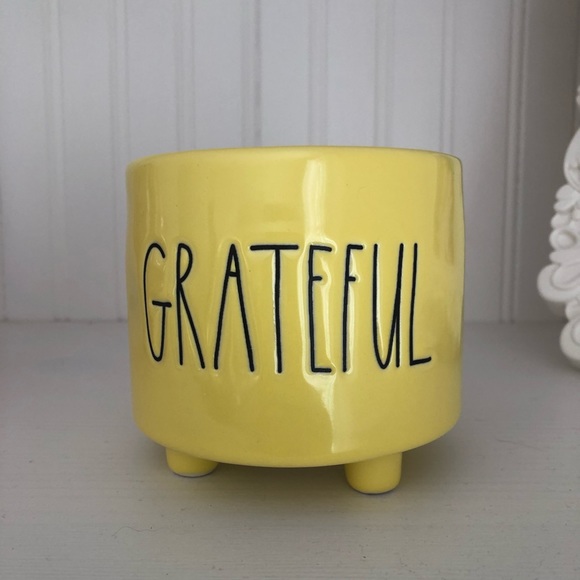 Rae Dunn small GRATEFUL plant pot - Picture 1 of 3